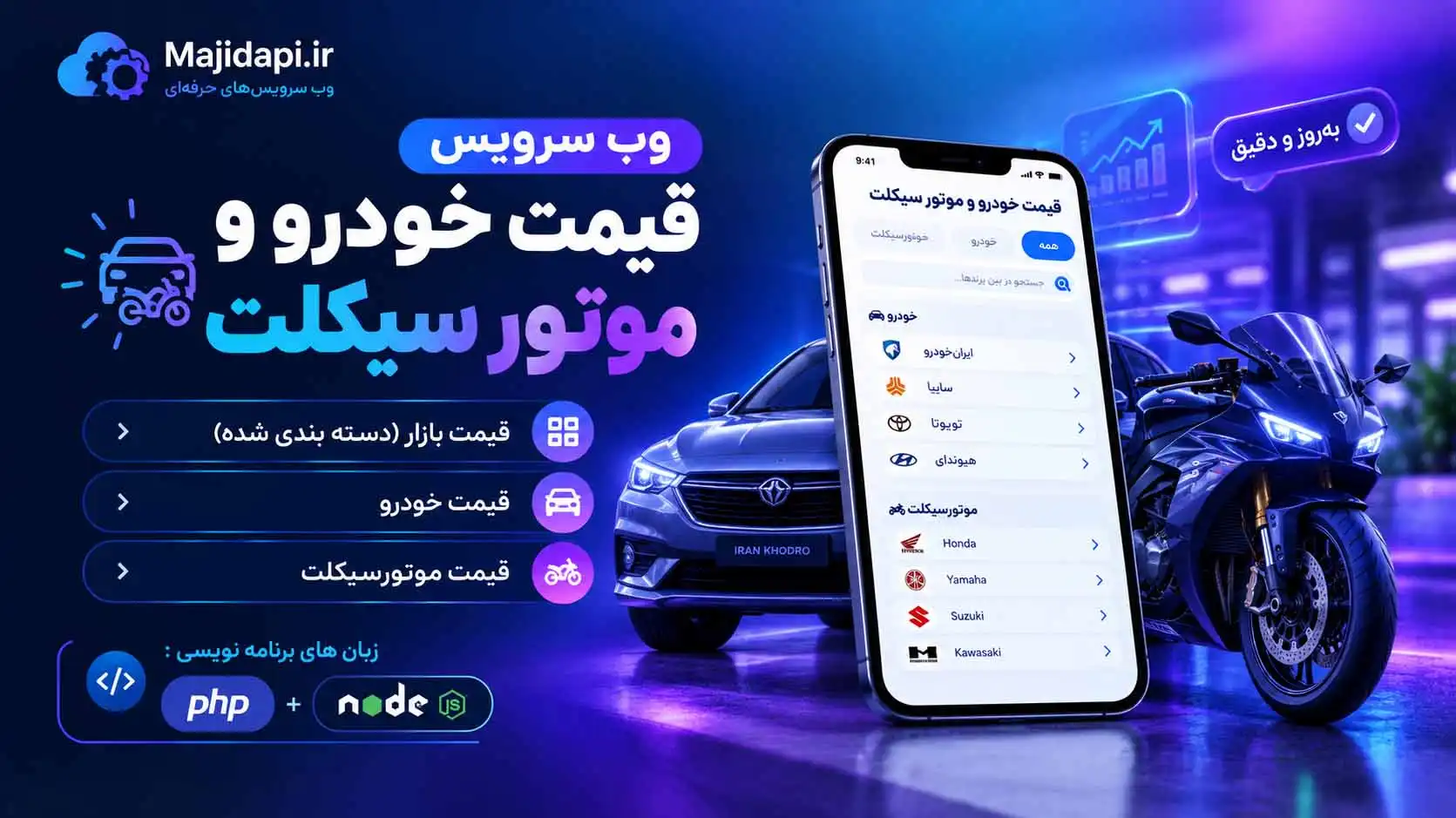 سورس وب سرویس قیمت خودرو و موتورسیکلت