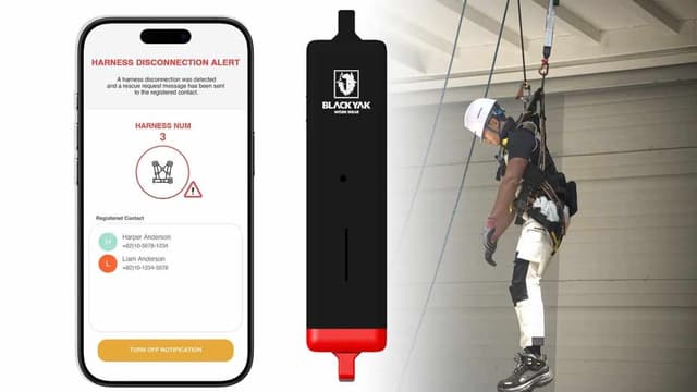 دستگاه هوشمند اسکای شیلد جان کارگران را از سقوط نجات می‌دهد